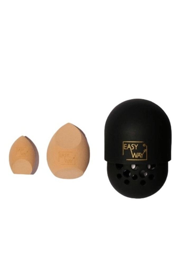 EASY WAY - Set Of Soft Skin Contour Sponge And Foundation Blender Sponge With Case - Image 1