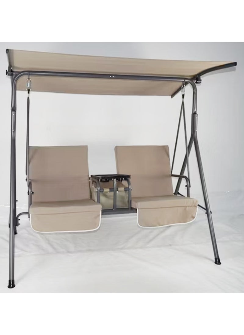 DubaiGallery - 2 Seat Green Swing Top Cover Canopy Replacement Porch Patio Outdoor Canopy Swing Chair Awning Protection Against UV Rays - Image 1