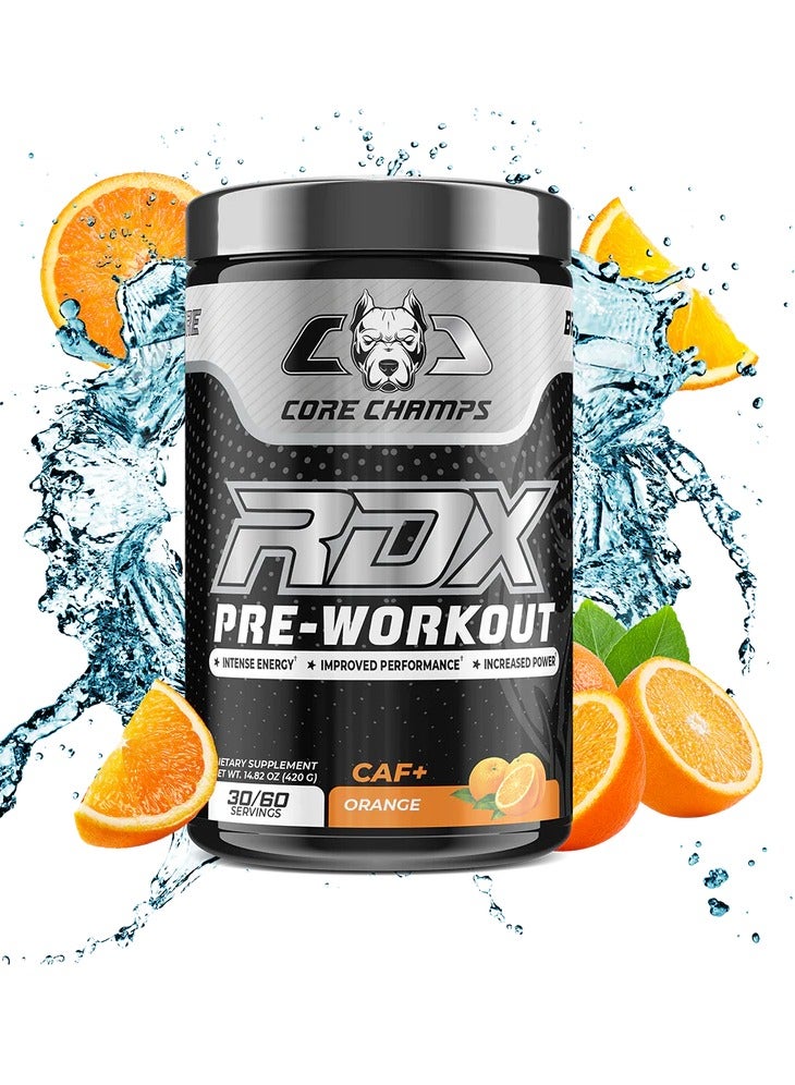 كور تشامبس RDX قبل التمرين، نكهة البرتقال، 420 جرام، 30 حصة - Image 3