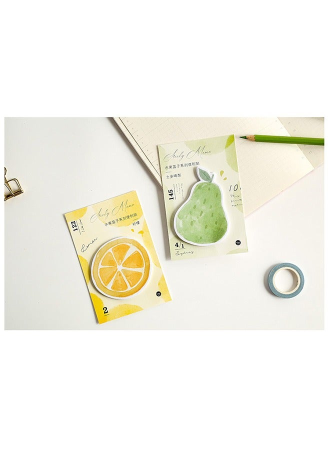 4 Pack Sticky Notes Stickers, Cute Fruit Shapes, Self-Stick Memo Pads with Cartoon Markers, Flags and Tabs, Ideal for Students, Home, Office, School and Roommates (120 Sheets) - Image 2
