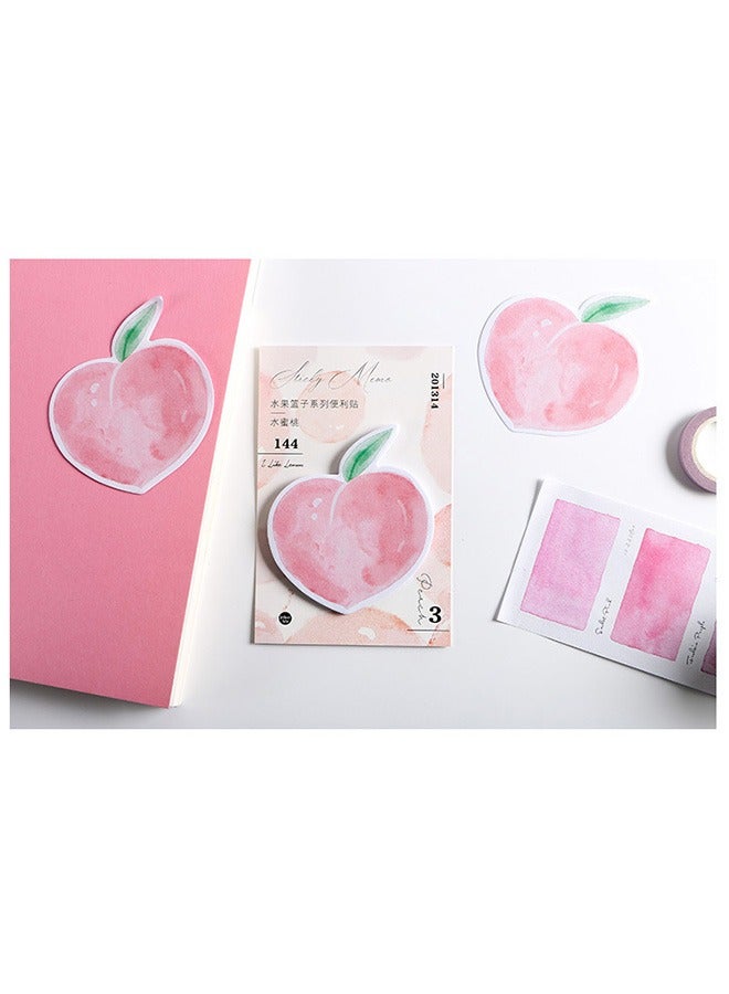 4 Pack Sticky Notes Stickers, Cute Fruit Shapes, Self-Stick Memo Pads with Cartoon Markers, Flags and Tabs, Ideal for Students, Home, Office, School and Roommates (120 Sheets) - Image 5