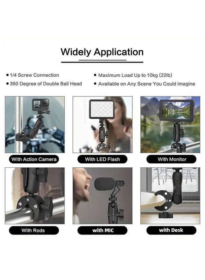 7 09inch Super Clamp Mount Bike Motorcycle Handlebar Bracket for GoPro 13 12 11 Insta360 X3 X4 DJI - Image 4
