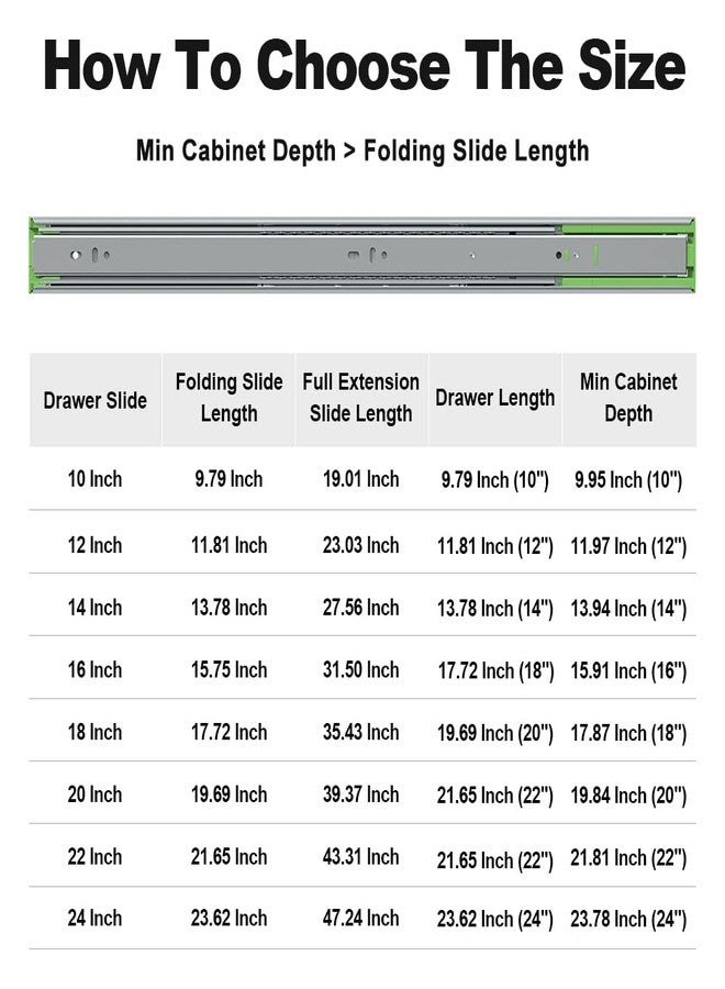 FivePears 2 Pairs 18 Inch Heavy Duty Soft Close Drawer Slides, 150 Lb Load Capacity Full Extension Ball Bearing Side Mount Drawer Runner, Rv Tool Box Kitchen Cabinet Drawer Self Closing Glide Rails - Image 5