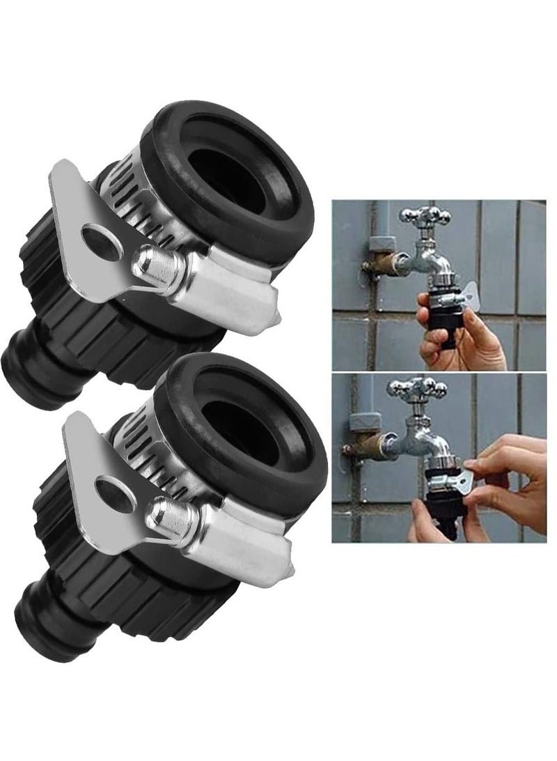 BreeJooy 2 Pack Universal Tap Connector Adapter Hose Pipe Fitting for Kitchen Gardening Car Washing