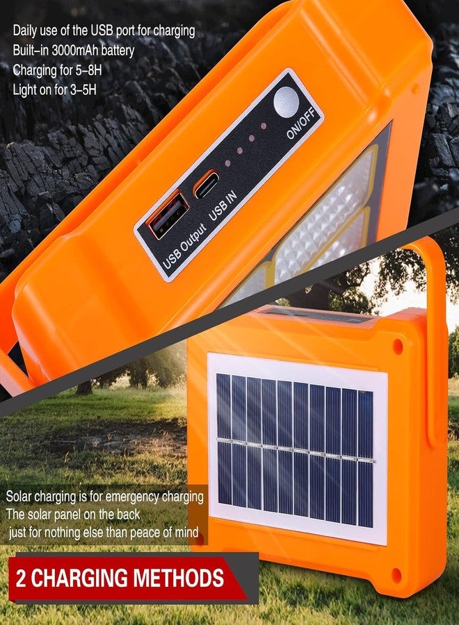 kh Led Solar Portable Work Light Solar Emergency Light Rechargeable Floor Job Site Light with 360° Stand for Emergency, Store, Hotel, Farms, Garage, Courtyard,Workshop, Car Repair, Camping, Fishing - Image 2