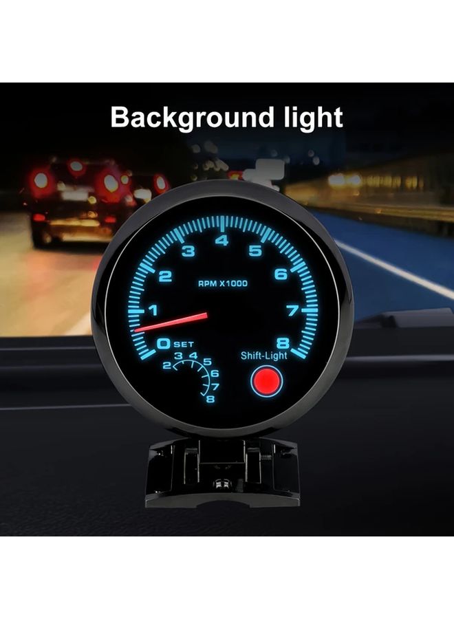 3 75In Blue LED Tachometer Gauge 0 8000 RPM For 4 6 8 Cylinder 12V Vehicles 1pc - Image 5