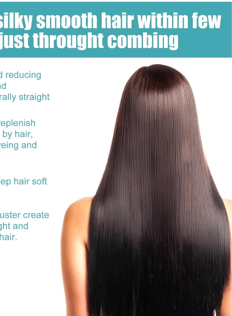 SYOSI Hair Straightening Cream, Collagen Hair Mask, Hair Straightening, Hair Protein Correcting, Nourishing Fast Smoothing, Anti Frizz Moisturiser for Curly Straight Dry Damaged & Frizzy/Gloss Hair - Image 4