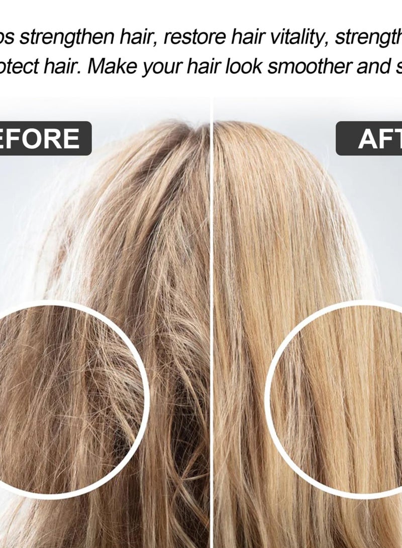 SYOSI Hair Straightening Cream, Collagen Hair Mask, Hair Straightening, Hair Protein Correcting, Nourishing Fast Smoothing, Anti Frizz Moisturiser for Curly Straight Dry Damaged & Frizzy/Gloss Hair - Image 5