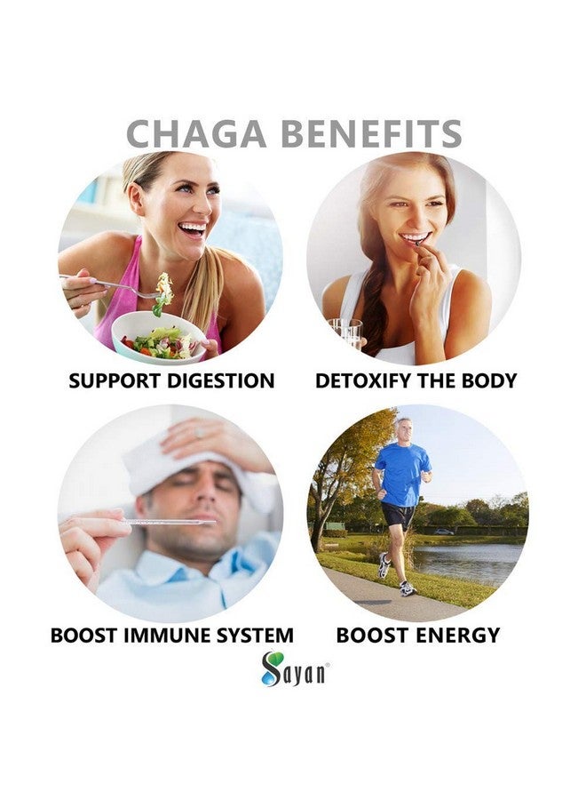 sayan Siberian Chaga And Organic Reishi Extract Supplement 440Mg Wildharvested Unique Mushroom Blend For Immune System Support + Natural Energy Boost Nongmo Gluten Free 90 Vegetarian Capsules - Image 4