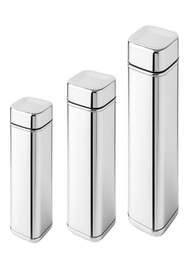 DiBha Stainless Steel Kitchen Storage Square Heavy Gauge with Lid – Durable Food Storage Container for Spices, Snacks, Tea, and Dry Ingredients, 1 Piece (250 ML) - Image 2