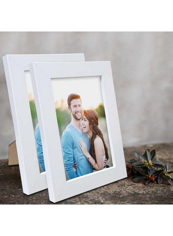 Art Street Set of 2 Table Photo Frames, Tabletop Picture Frames For Office & Home - 6x8 Inchs- White - Image 1