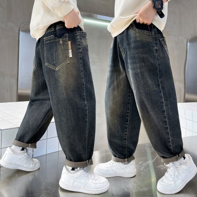 Boys' Pants Summer Big Kids Jeans Loose Versatile Spring Thin Stylish Children'S Long Pants - Image 2