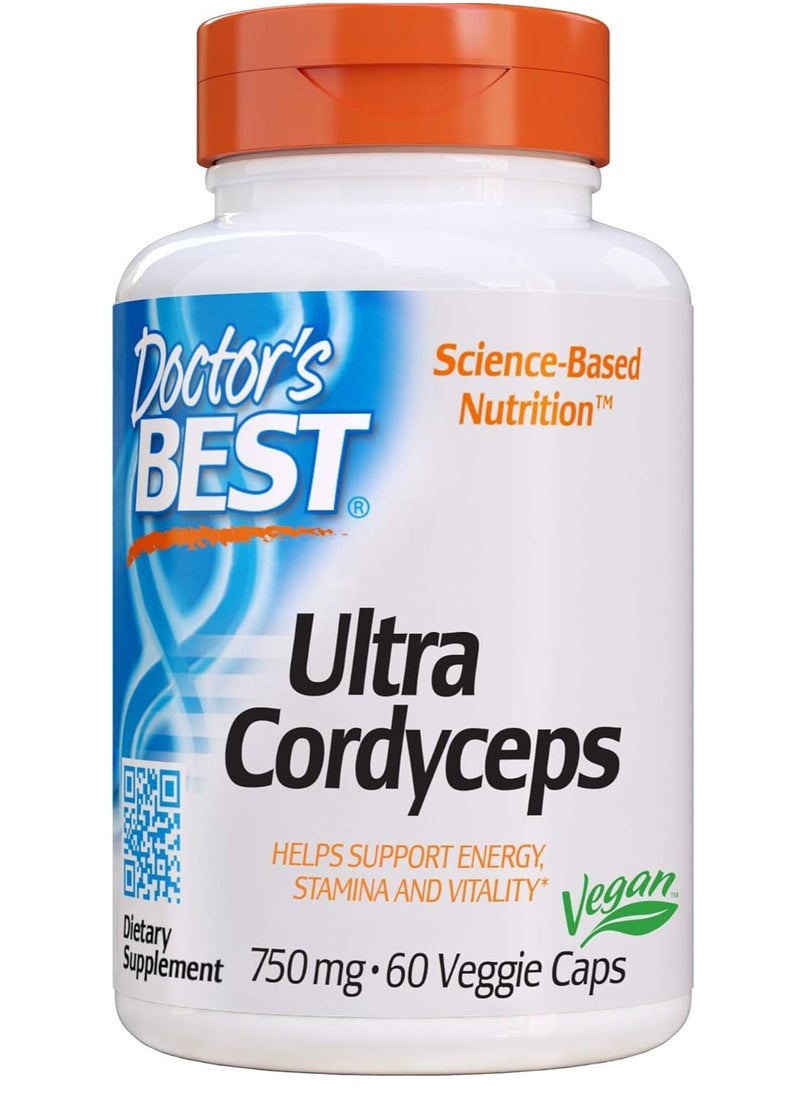 Doctor's BEST Ultra Cordyceps 750Mg 60 Veggie Caps  - Image 1