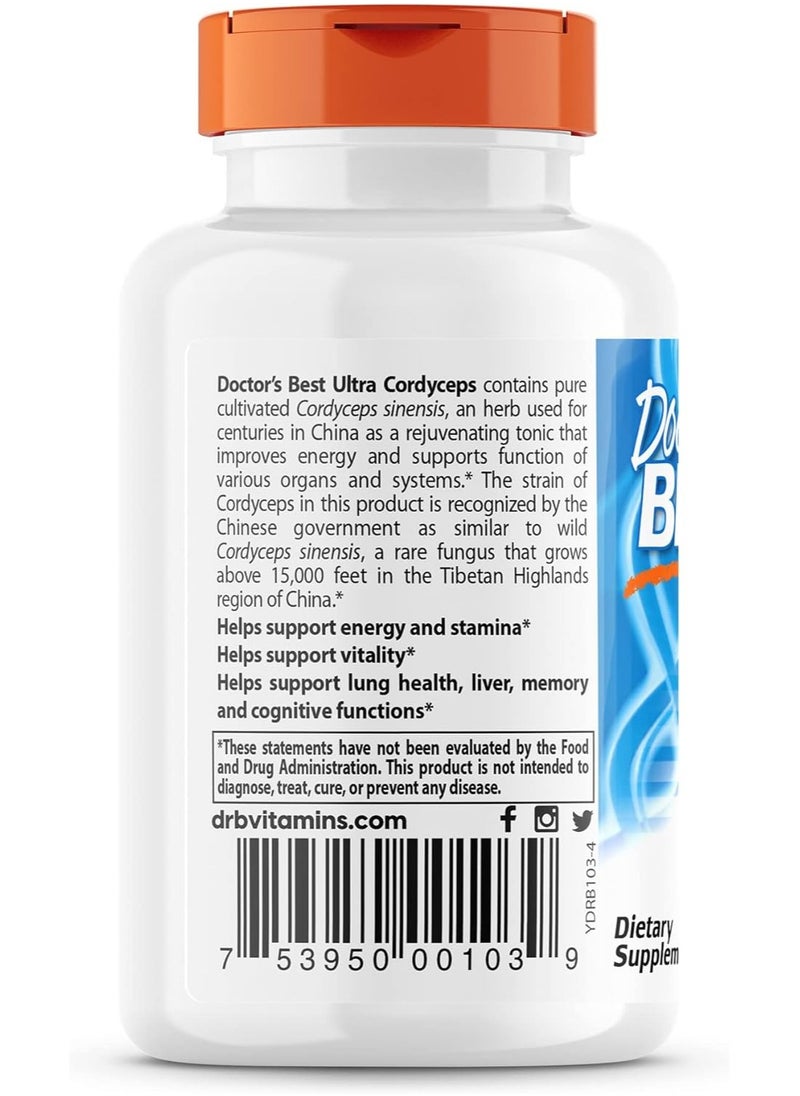 Doctor's BEST Ultra Cordyceps 750Mg 60 Veggie Caps  - Image 3