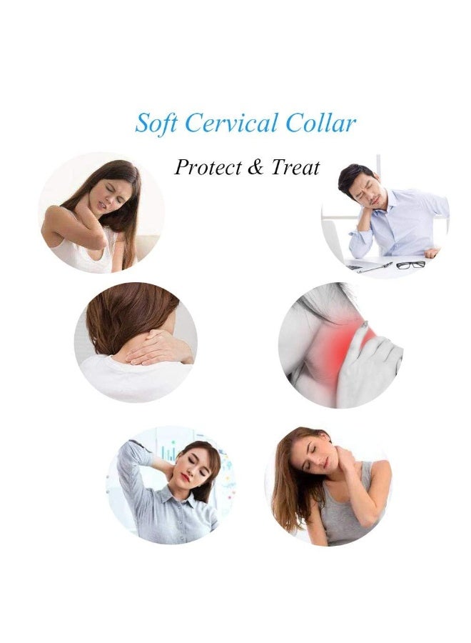 دعامة رقبة طبية من القماش الناعم – طوق عنق قابل للتعديل للدعم والتثبيت المريح – لون كحلي – مناسبة لإعادة التأهيل، تخفيف آلام الرقبة والاستخدام اليومي - Image 2