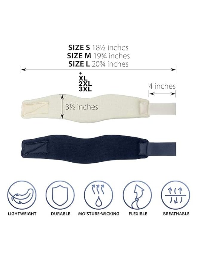 دعامة رقبة طبية من القماش الناعم – طوق عنق قابل للتعديل للدعم والتثبيت المريح – لون كحلي – مناسبة لإعادة التأهيل، تخفيف آلام الرقبة والاستخدام اليومي - Image 3