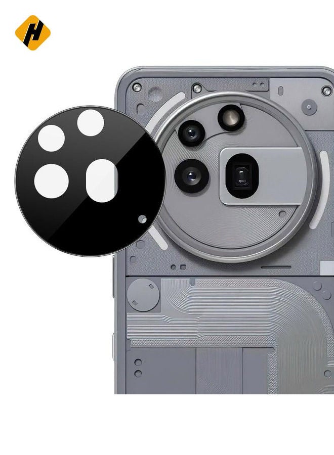 HuHa Protective Cover For Nothing Phone 3a Pro 5G IMAK Rear Camera Lens Glass Film Black Version  - Image 1