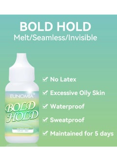 EUNOMIA Bold Hold Lace Bold Hold Extreme Hold Glue Lace Bond Glue No Latex Waterproof Sweatproof Maintain 5 Days Bold Hold Lace Adhesive Gelly Strong Hold Remove Residue and Dirt Wig Glue 38ml  - Image 3