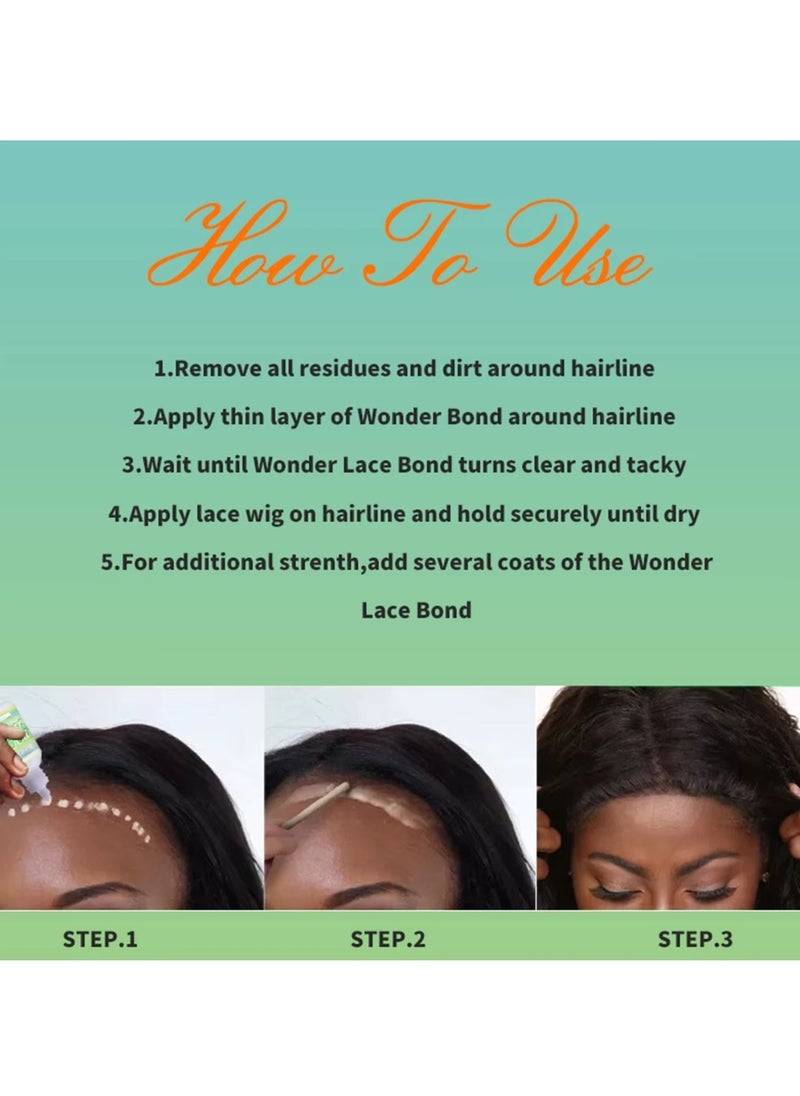 EUNOMIA - Bold Hold Lace Bold Hold Extreme Hold Glue Lace Bond Glue No Latex Waterproof Sweatproof Maintain 5 Days Bold Hold Lace Adhesive Gelly Strong Hold Remove Residue and Dirt Wig Glue 38ml - Image 1