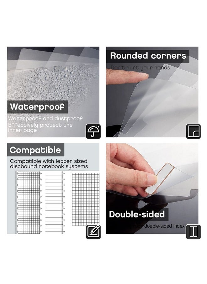 Laumoi - Letter Poly Tab Dividers For Discbound Notebooks, Disc Bound Planner Supplies Discbound Divider Tabs Binder Index Dividers For Notebook, Translucent (3 Sets, 18 Sheets In Total) - Image 1