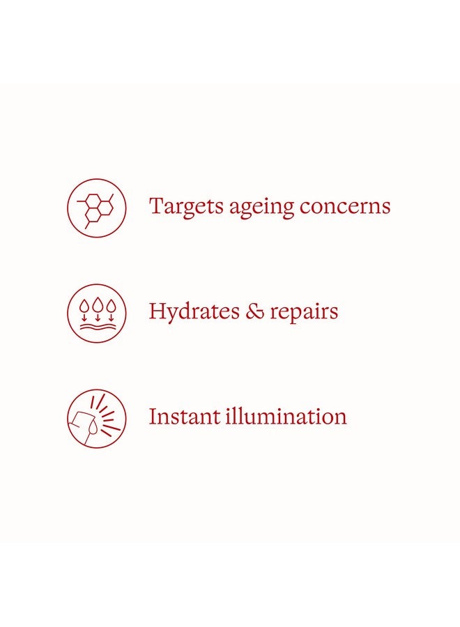 تريلوجي زيت ثمر الورد المتوهج الفوري (30 مل) مع الميكا والسكوالان، يدعم إنتاج الكولاجين، ويرطب ويصلح، ويحسن نسيج البشرة، ويوفر إضاءة فورية. - Image 5