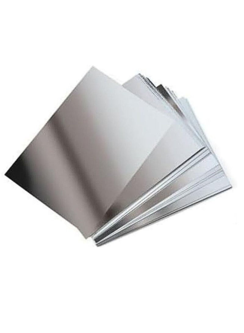 Terabyte Silver Card Paper A4 300GSM 10 Sheets, Card Stock, Pastel Paper, Art Paper for Painting, Print and Copy, Drawing, Crafts, Handmade - Image 1