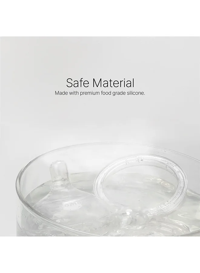 comotomo Natural Feel Baby Bottle 150 ML With Pack Of 2 Natural Teat Silicone Nipples, Y Shape Hole With Variable Flow, 6 Months +