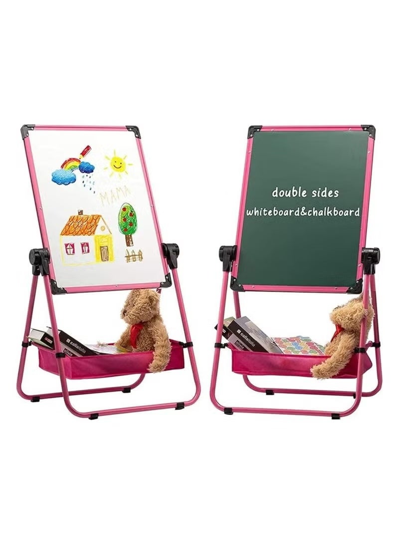 Magnetic Dry Erase Easel Tripod Whiteboard (18" x 24") - Height-Adjustable Flipchart Stand for Office and Classroom - Includes 3 Markers, 1 Eraser, and 6 Magnets - Portable Whiteboard with Stable Tripod