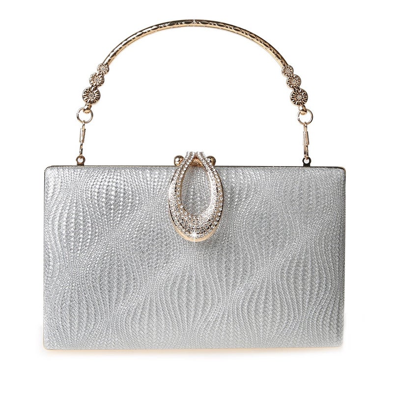 New Simple Handbag Trendy Fine Flash Clutch Bag Evening Bag Square Banquet Bag Dress Bag Good Fashion - Image 4