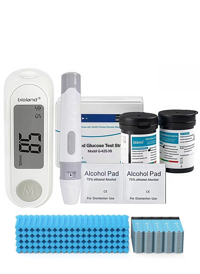 Bioland Blood Glucose Monitoring System With 50 Test Strips And Lancets  - Image 1
