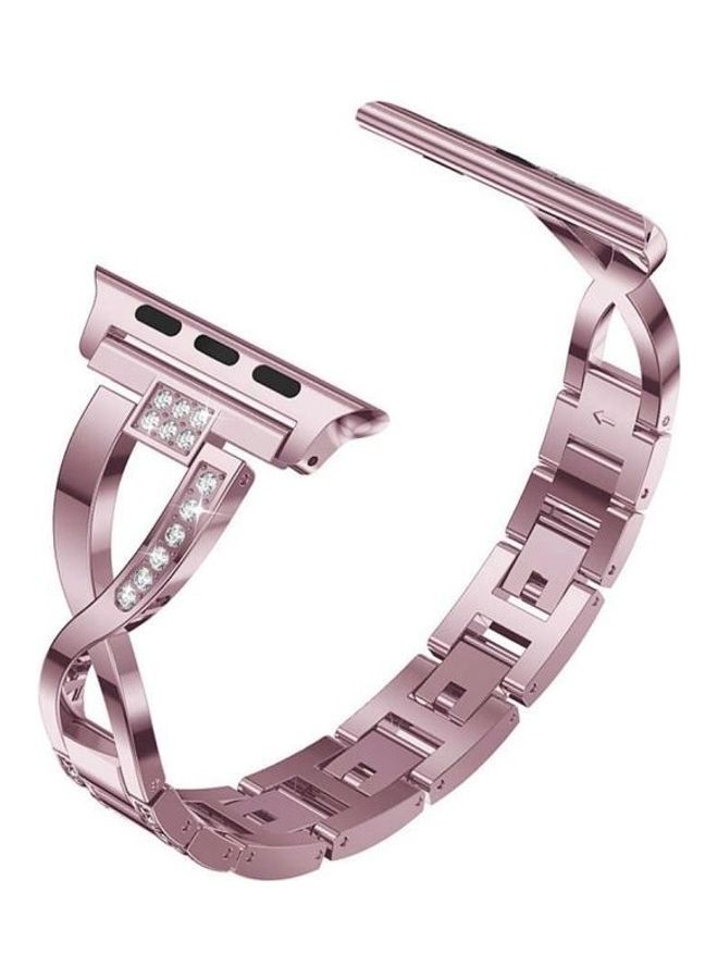 NIBEMINENT Colourful Diamond Watchband For Apple Watch Series 7 41mm/6 & Se 5 4 40mm/3 2 1 38mm Purple  - Image 4