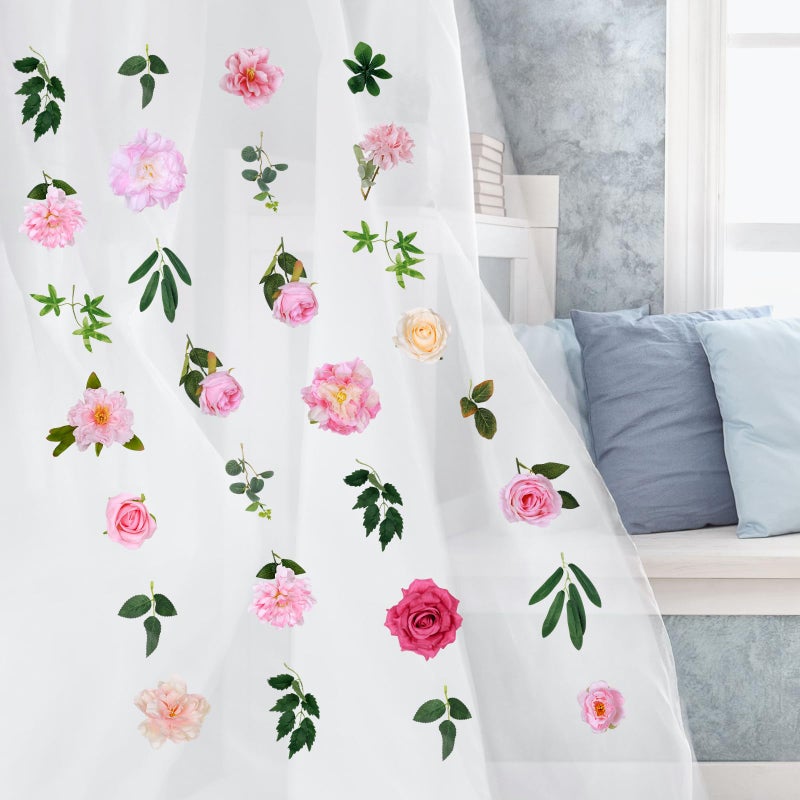 Draupnir 6 pcs Artificial Flower Garland Hanging Decorations,5.9ft Hanging Flowers for Backdrop Floral Garland with Hooks Fake Wildflower Garlands for Home Garden Spring Summer Wedding Party Arch Wall - Image 4