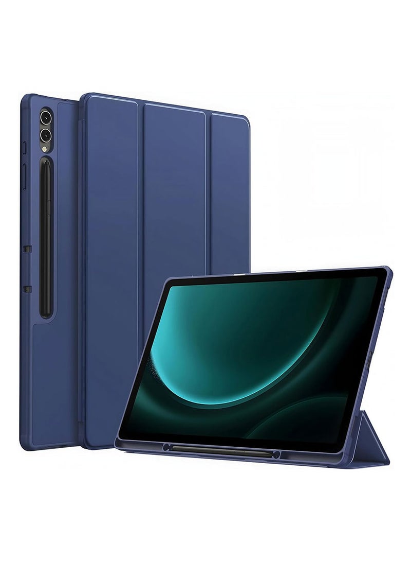 بروتيكت غطاء تابلت من بروتيكت لسامسونج جالاكسي تاب S10 FE+ 13.1 إنش – حافظة سيليكون مقاومة للصدمات مع مسند ثلاثي وفتحة للقلم – لون أزرق - Image 1