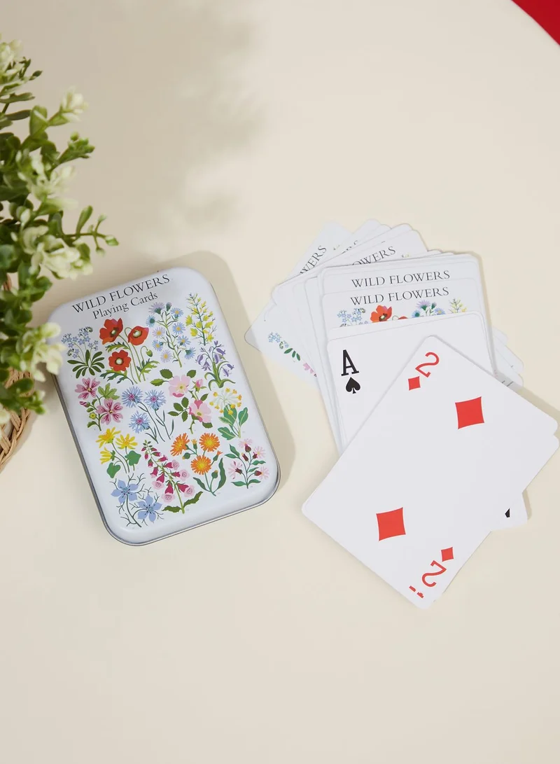 Rex London Wild Flowers Playing Cards In A Tin