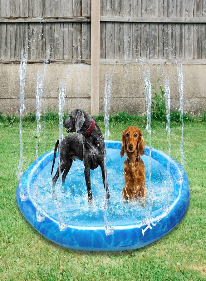 ALL FOR PAWS Splash Pad,Splash Pad for Dogs Outdoor Water Toy Inflatable Sprinkler Dog Pool Dog Accessories Blue - Image 1