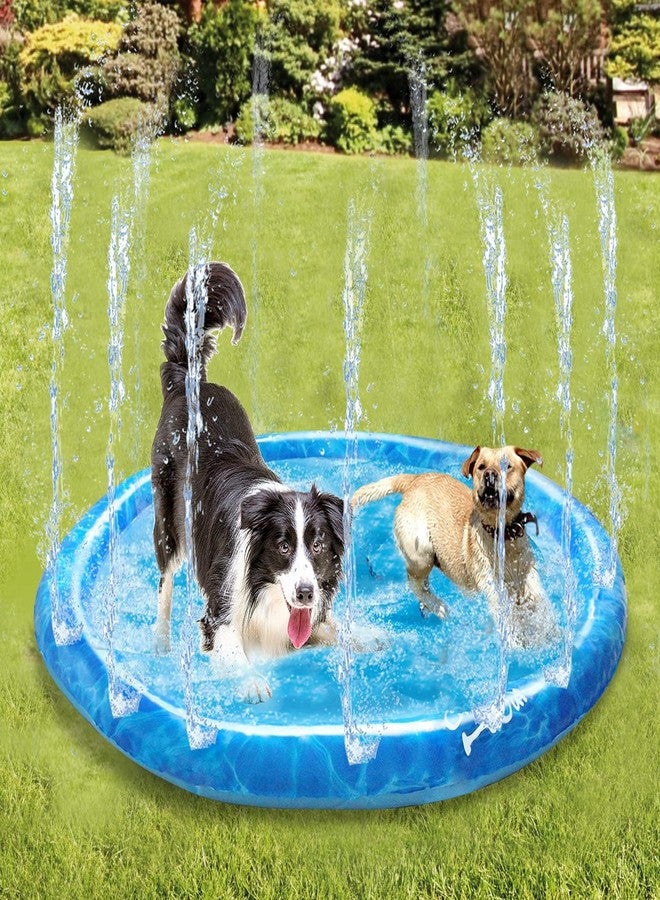 ALL FOR PAWS Splash Pad,Splash Pad for Dogs Outdoor Water Toy Inflatable Sprinkler Dog Pool Dog Accessories Blue - Image 3