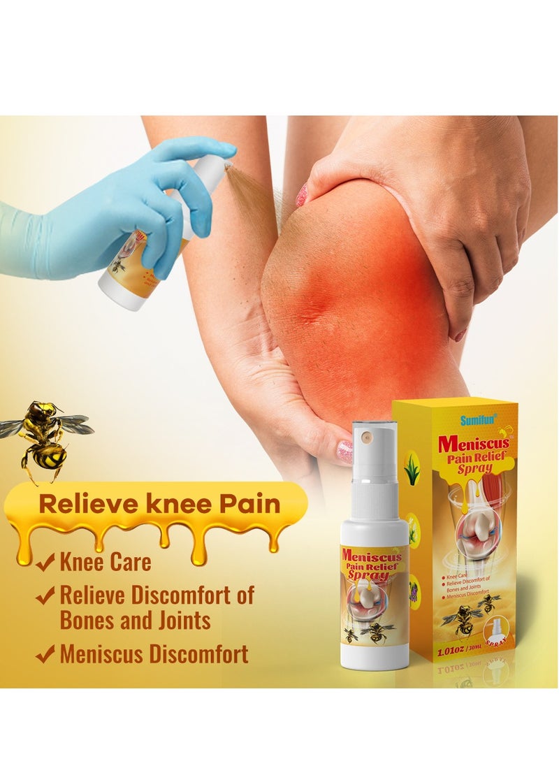 Sumifun - Meniscus Pain Relief Spray Bee Venom Spray for Relieve Sore Joints,Muscles and Joints, knees and feet，Bee Venom Pain Relieving Spray Muscle Joint Massage Soothing Spray - Image 1