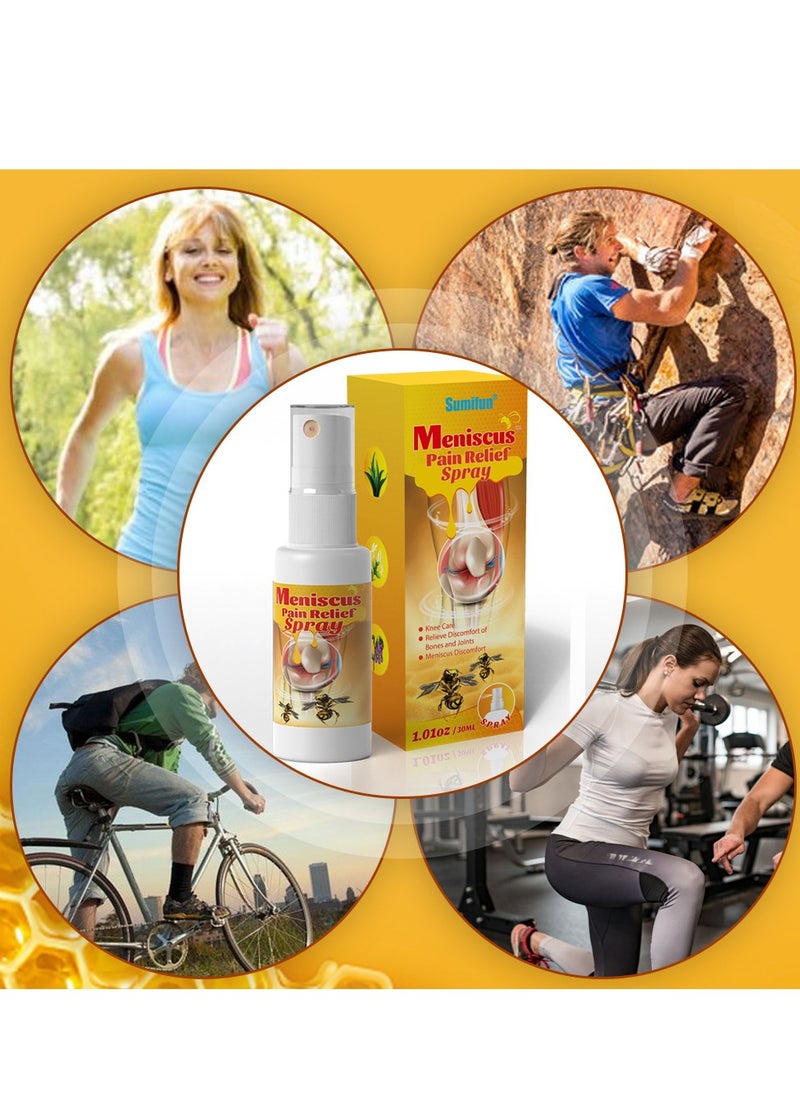 Sumifun - Meniscus Pain Relief Spray Bee Venom Spray for Relieve Sore Joints,Muscles and Joints, knees and feet，Bee Venom Pain Relieving Spray Muscle Joint Massage Soothing Spray - Image 1