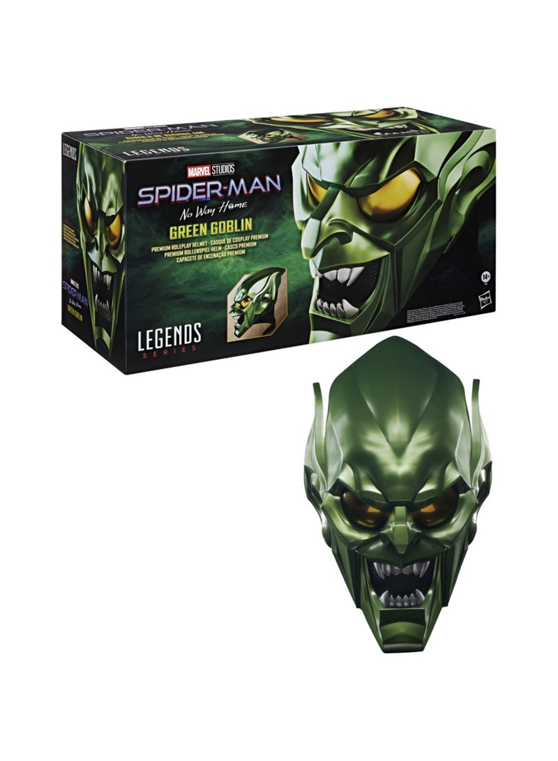 SPIDERMAN Marvel Legends Series Green Goblin Premium Roleplay Helmet, Spider-Man: No Way Home Adult Collectible Roleplay Gear - Image 3