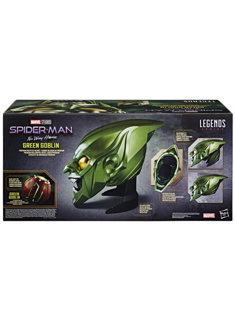 SPIDERMAN Marvel Legends Series Green Goblin Premium Roleplay Helmet, Spider-Man: No Way Home Adult Collectible Roleplay Gear - Image 5