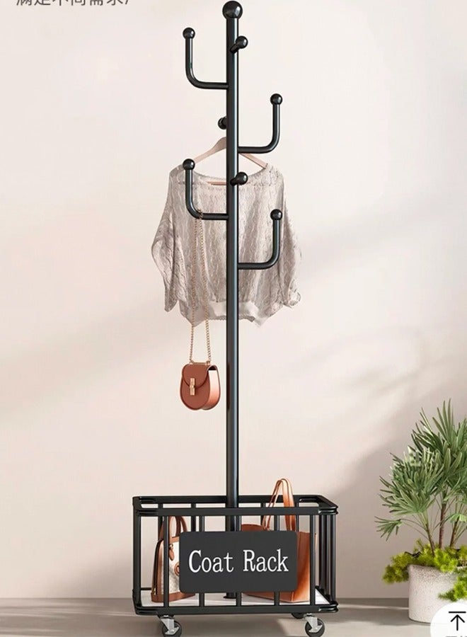 SHEE ONE Clothes Rack With Storage Basket And Wheels – Stylish And Practical Design - Image 4