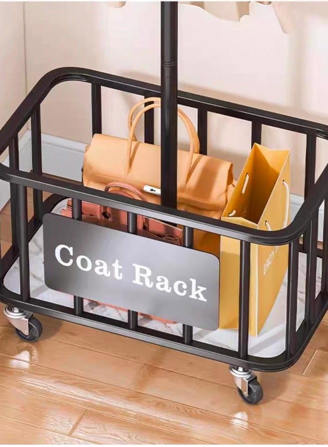 SHEE ONE Clothes Rack With Storage Basket And Wheels – Stylish And Practical Design - Image 3