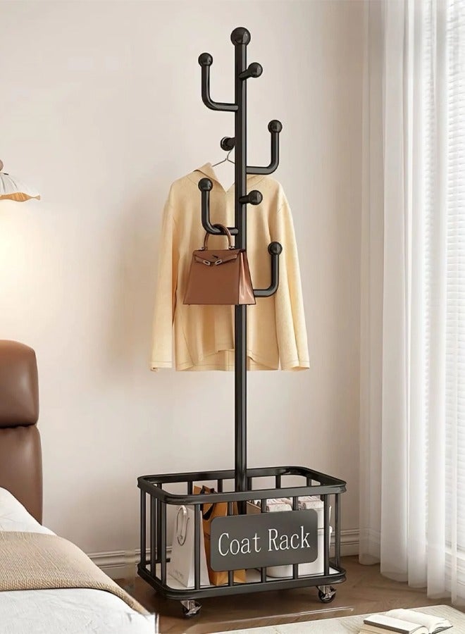 SHEE ONE Clothes Rack With Storage Basket And Wheels – Stylish And Practical Design - Image 2