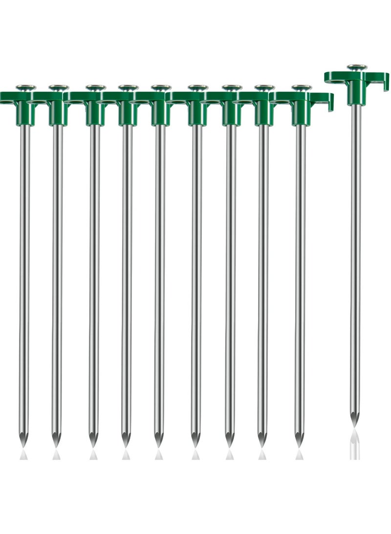 Excefore Tent Stakes, 10 Pcs Heavy Duty Tent Stakes Pegs, Outdoor Camping Windproof Professional Ground Stakes, Metal Tent Pegs for All Kinds of Ground, Specially Designed for Tent Canopies  - Image 1
