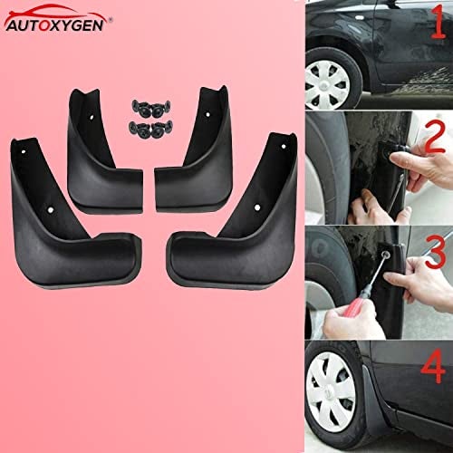 Autoxygen Car Mud Flaps (O.E. Type) Mud Guard Accessories for Grand i10 (Set of 4 pcs, Black) - Image 3