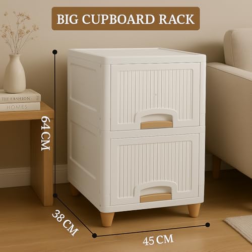 DecoLogy Bookshelf for Home |Engineered Books Organizer for Study Room | Multipurpose Book Shelf for Home, Office |Book Organizer for Library | Living Room Furniture (Cupboard Rack - White, 2PCS) - Image 2