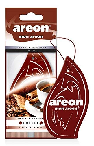 AREON MON Modern Design Hanging Car Air Freshener Coffee Scent Pack of 12