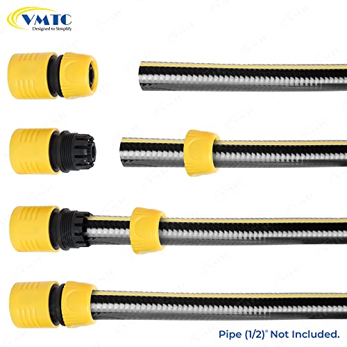 VMTC Quick Connector Set (1/2"): 2-Piece Kit for Gardening & High-Pressure Car Washers (Compatible with Karchre K1-K7, Bosch AQT, Black & Decker, Hübertt, and More) - Image 5