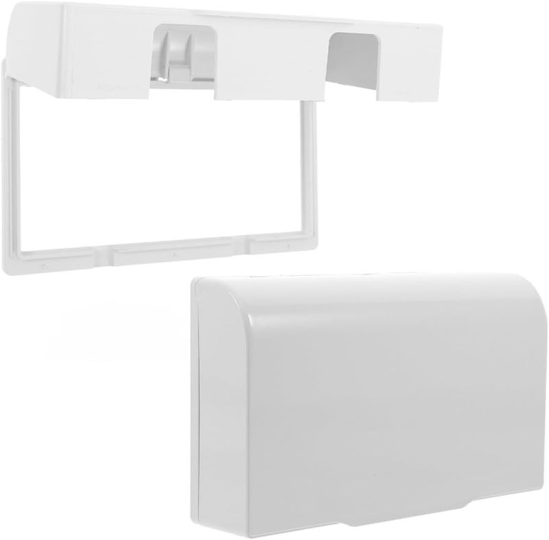 Waterproof Wall Socket Cover, Adhesive Double-gang 86 Type Outlet Protective Box, White, 2pcs, Outdoor Weatherproof Plug and Switch Protector for Electrical Outlets - Image 1