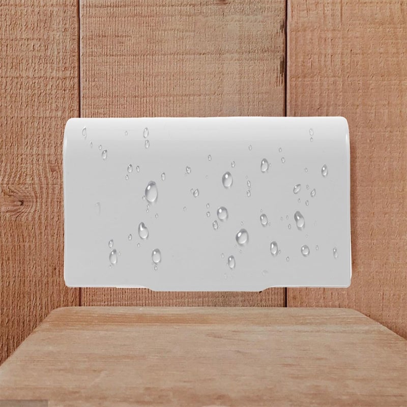 Waterproof Wall Socket Cover, Adhesive Double-gang 86 Type Outlet Protective Box, White, 2pcs, Outdoor Weatherproof Plug and Switch Protector for Electrical Outlets - Image 5